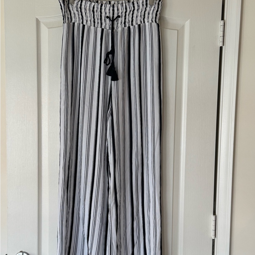 INC International Concepts Black and White Striped Pants